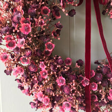 Load image into Gallery viewer, Mini Ruby Gypsophila Wreath - Field &amp; Rose
