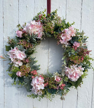 Load image into Gallery viewer, Pink Hydrangea Wreath - Large
