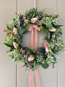 Blush Tulip Wreath - Field & Rose