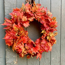 Load image into Gallery viewer, Autumn Maple Leaves Wreath - Medium
