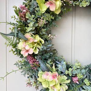 Hydrangea & Wildflowers Wreath - Large