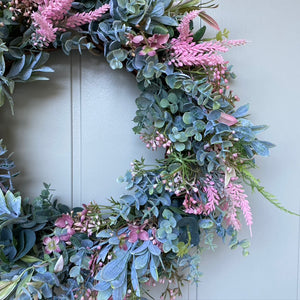 Eucalyptus & Pink Lavender Wreath