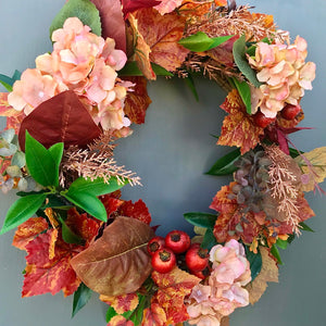 Autumn Hydrangea & Maple Leaf Wreath - Medium - Field & Rose