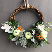 Load image into Gallery viewer, Green Pumpkin Wreath - Field &amp; Rose
