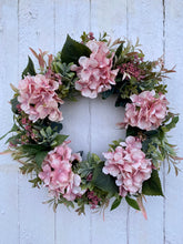 Load image into Gallery viewer, Blush Hydrangea Wreath - Field &amp; Rose
