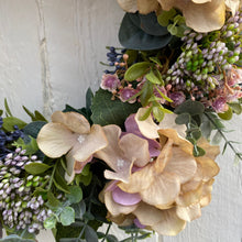 Load image into Gallery viewer, Hydrangea &amp; Boxwood Wreath - Field &amp; Rose
