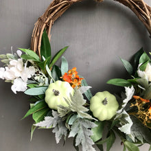 Load image into Gallery viewer, Green Pumpkin Wreath - Field &amp; Rose
