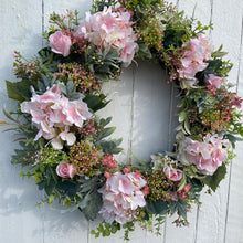 Load image into Gallery viewer, Pink Hydrangea Wreath - Large
