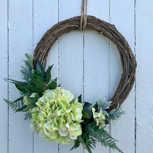 Green Hydrangea Wreath - Large - Field & Rose