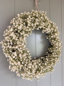 White Gypsophila Wreath - Large