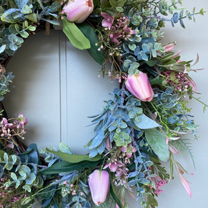 Blush Tulip Wreath