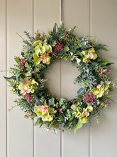 Load image into Gallery viewer, Hydrangea &amp; Wildflowers Wreath - Large
