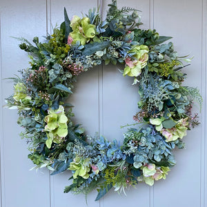 Hydrangea & Wildflowers Wreath - Large