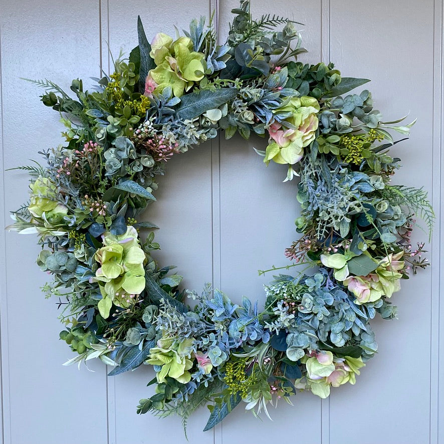 Hydrangea & Wildflowers Wreath - Large