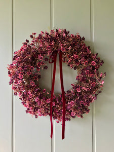 Mini Ruby Gypsophila Wreath - Field & Rose