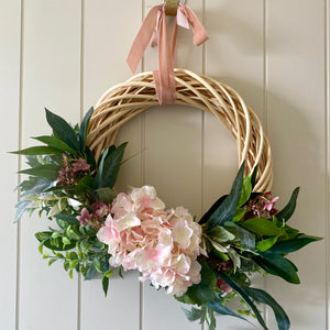 Pink Hydrangea Wreath