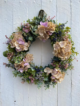 Load image into Gallery viewer, Hydrangea &amp; Boxwood Wreath - Field &amp; Rose
