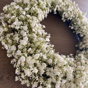 White Gypsophila Wreath - Large