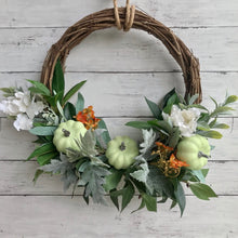 Load image into Gallery viewer, Green Pumpkin Wreath - Field &amp; Rose
