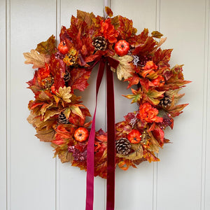 Autumn Pumpkin Patch Wreath - Medium