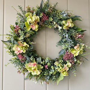 Hydrangea & Wildflowers Wreath - Large