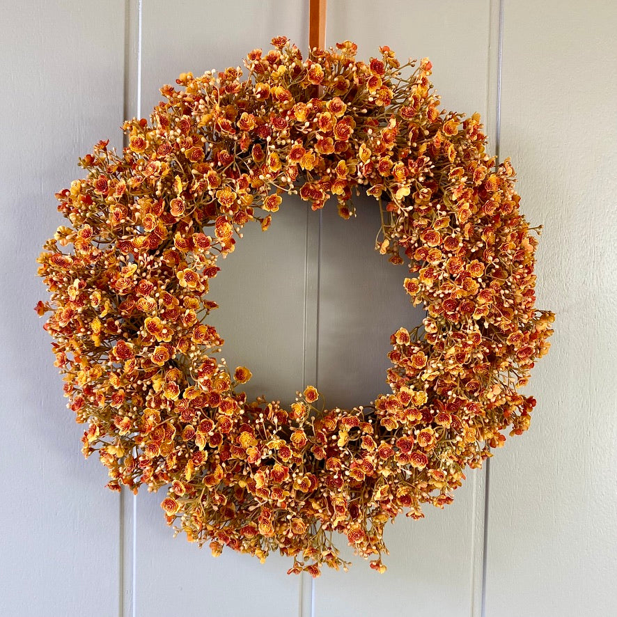 Autumn Gypsophila Wreath