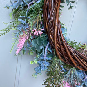 Eucalyptus & Pink Lavender Wreath