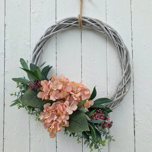 Autumn Hydrangea Half Wreath - Large - Field & Rose