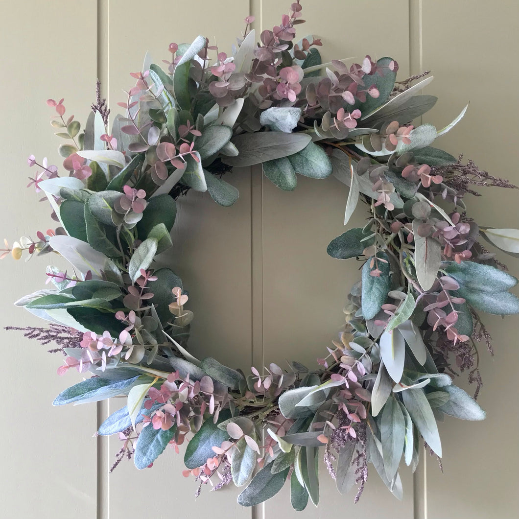 Lambs Ear & Eucalyptus Wreath - Field & Rose