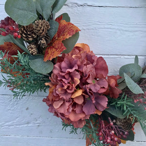 Rustic Autumn Hydrangea Wreath - Field & Rose