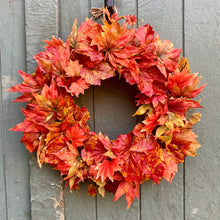 Load image into Gallery viewer, Autumn Maple Leaves Wreath - Medium
