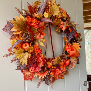 Autumn Maple Leaves Wreath - Large