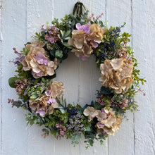 Load image into Gallery viewer, Hydrangea &amp; Boxwood Wreath - Field &amp; Rose
