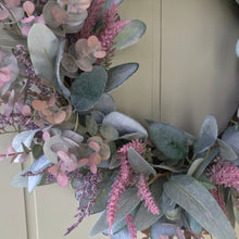 Load image into Gallery viewer, Lambs Ear, Lavender &amp; Eucalyptus Wreath - Field &amp; Rose
