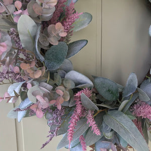 Lambs Ear, Lavender & Eucalyptus Wreath - Field & Rose