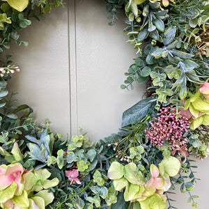 Hydrangea & Wildflowers Wreath - Large