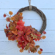 Load image into Gallery viewer, Autumn Leaves Half Wreath - Medium - Field &amp; Rose
