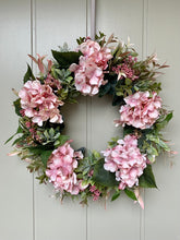 Load image into Gallery viewer, Blush Hydrangea Wreath - Field &amp; Rose
