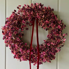 Load image into Gallery viewer, Mini Ruby Gypsophila Wreath - Field &amp; Rose
