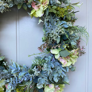 Hydrangea & Wildflowers Wreath - Large