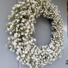 Load image into Gallery viewer, White Gypsophila Wreath - Large - Field &amp; Rose
