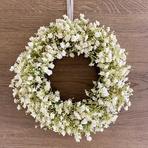 Mini White Gypsophila Wreath