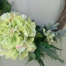 Load image into Gallery viewer, Green Hydrangea Wreath - Large - Field &amp; Rose
