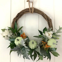 Load image into Gallery viewer, Green Pumpkin Wreath - Field &amp; Rose
