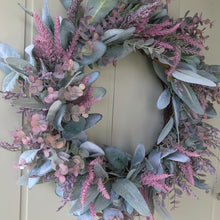 Load image into Gallery viewer, Lambs Ear, Lavender &amp; Eucalyptus Wreath - Field &amp; Rose
