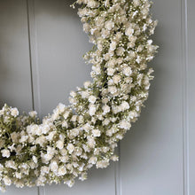 Load image into Gallery viewer, White Gypsophila Wreath - Large - Field &amp; Rose
