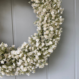 White Gypsophila Wreath - Large - Field & Rose