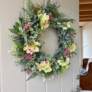 Hydrangea & Wildflowers Wreath - Large