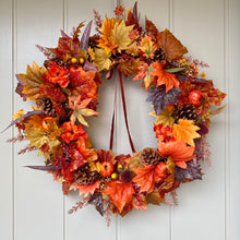 Load image into Gallery viewer, Autumn Maple Leaves Wreath - Large
