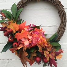 Load image into Gallery viewer, Autumn Glow Half Wreath - Field &amp; Rose
